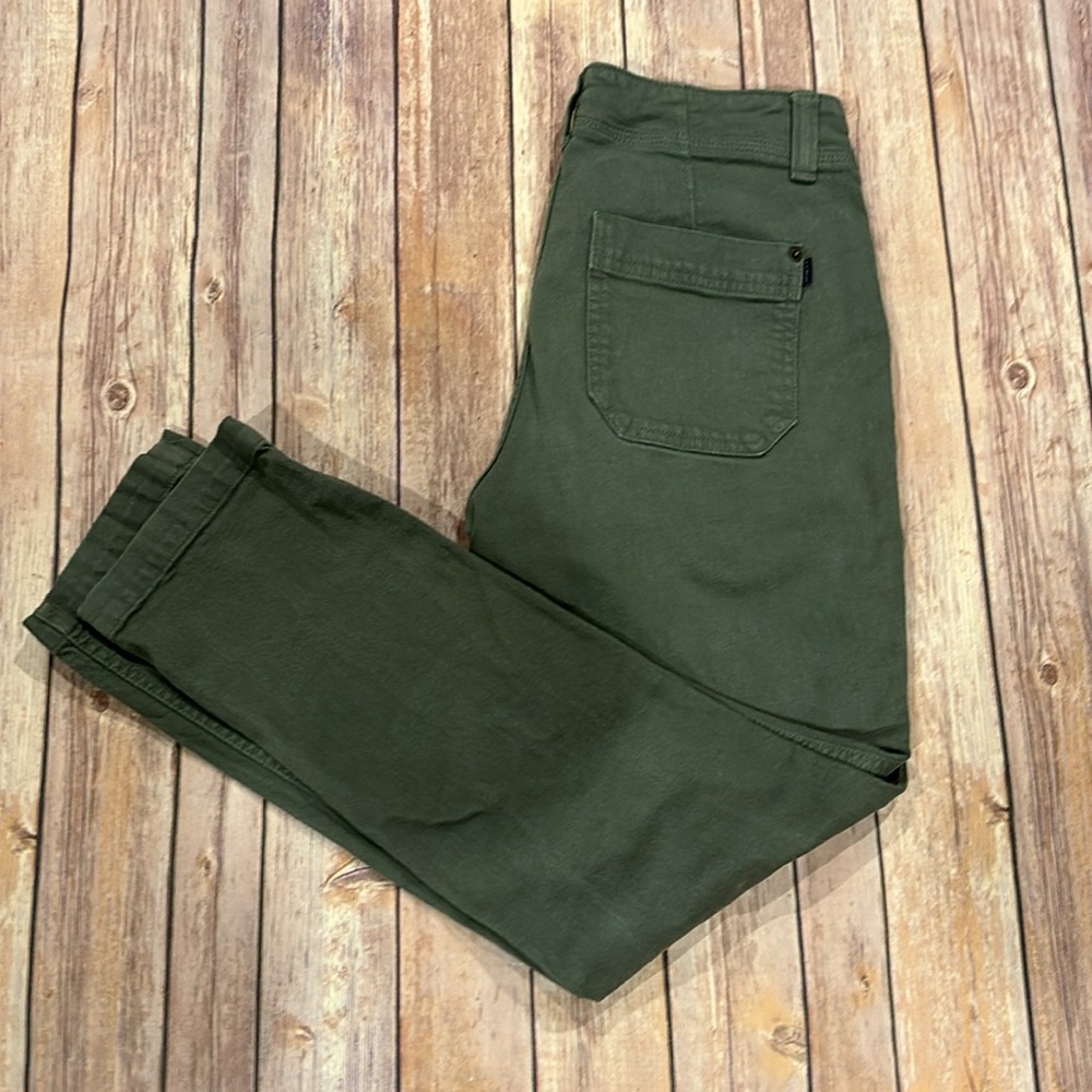LL bean Favorite fit size 4 petite army green canvas jean pants - Picture 5 of 5